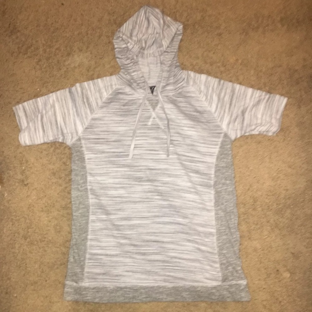 Silver Striped Shirt Hoodie